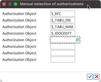 Manual role authorization selection in SAP ECC6