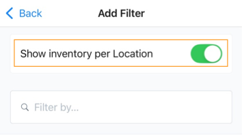 Toggle for expanded parts view