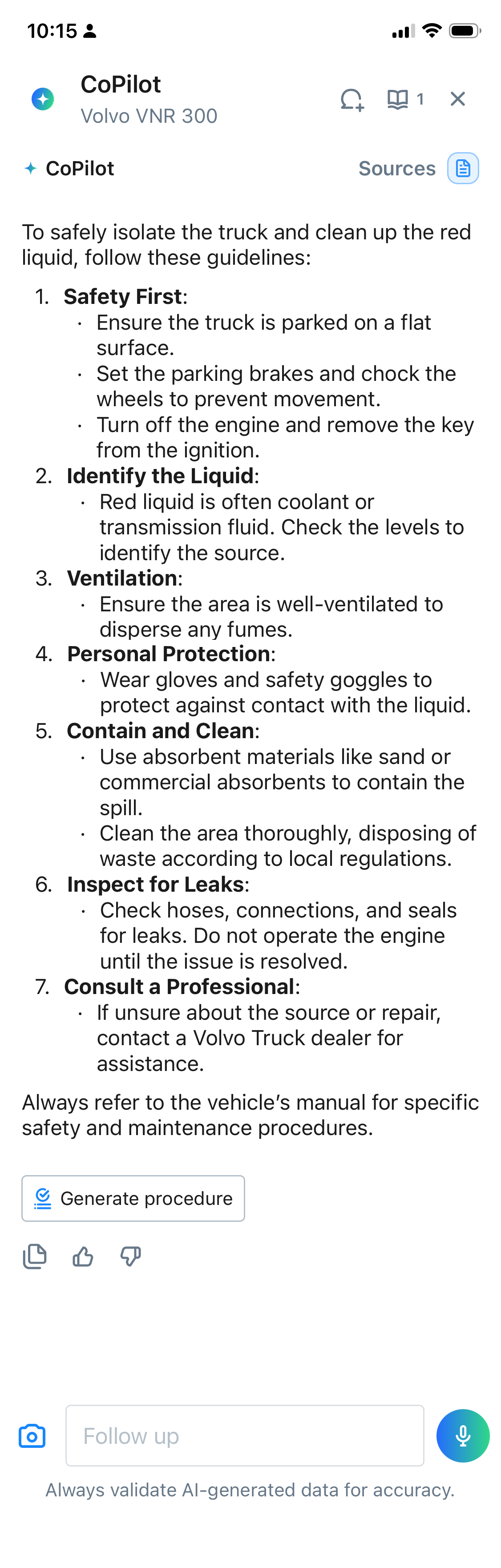 MaintainX CoPilot resolution suggestion