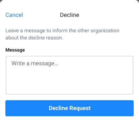 Finish declining a part request in the MaintainX mobile app in the MaintainX mobile app